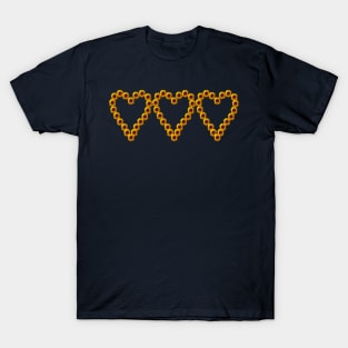 Three Sunflower Hearts T-Shirt